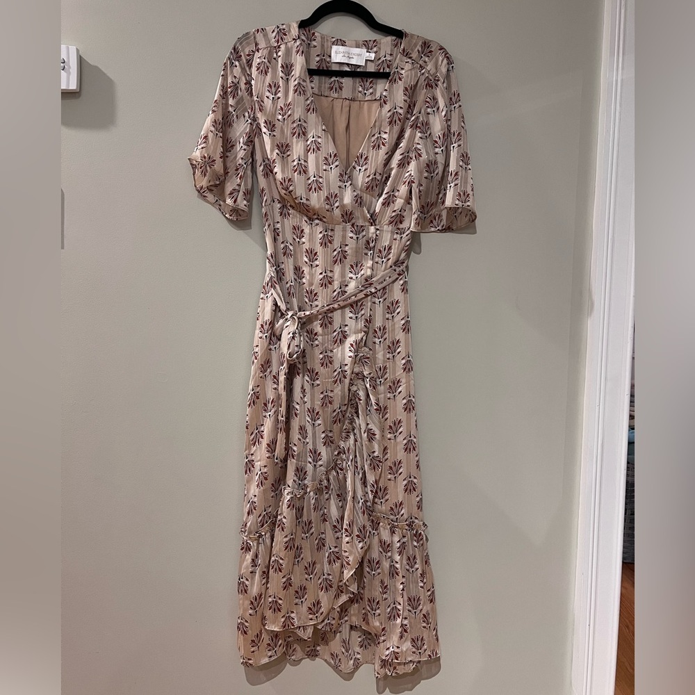 Elizabeth Crosby Gold Floral Short Sleeve Dress